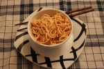 Noodles con langostinos